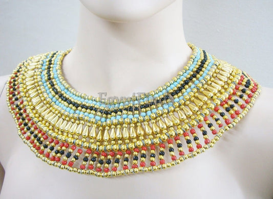 Elegant Egyptian Multi Color Cleopatra Necklace