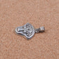 Beautiful Egyptian Thick Sterling silver Ankh Lotus pendant charm