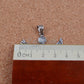 Egyptian Sterling Silver  Oxidized Isis With Hieroglyphics Pendant Charm