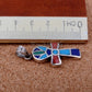 Egyptian Sterling Silver Inlaid life key Ankh Key of Life Pendant Charm With Lotus Inside