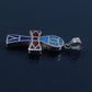Large Egyptian Hand Made Solid Silver Inlaid Ankh life key Pendant Charm Pendant