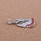 Egyptian Solid Sterling Silver Colored Inlaid Tutankhamun Tut Pendant
