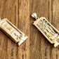 Wide Egyptian Framed Thick Name Personalized Sterling Silver Cartouche , WORLD WIDE Express Shipping
