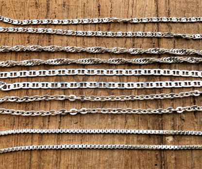 Sterling silver Chain - .925 Necklace  Jewelry Supplies