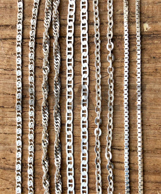 Sterling silver Chain - .925 Necklace  Jewelry Supplies