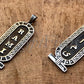 Double Sided Egyptian Framed Personalized Sterling Silver Cartouche Charm , WORLD WIDE Express Shipping