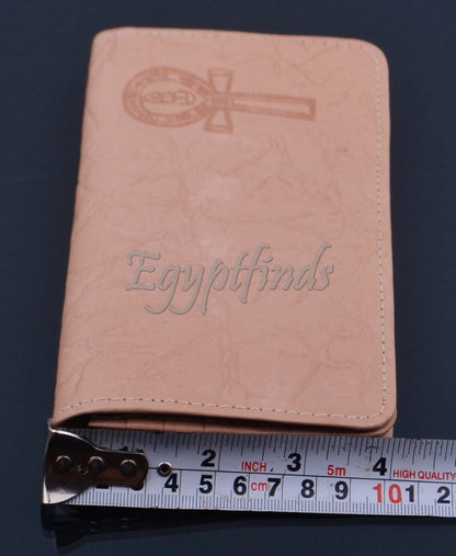 Egyptian Hand Made Genuine Leather Ankh Life Key Women's Wallet Purse