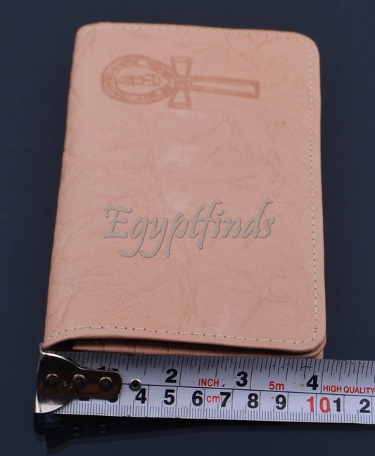 Egyptian Hand Made Genuine Leather Ankh Life Key Women's Wallet Purse