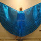 Egyptian Professional Belly Dance Costume Turquoise Lame Isis Wings With Bag & Sticks From Egypt