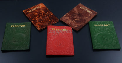 Egyptian Genuine Leather Tut Passport Wallet Holder Protector