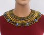 Lovely Golden Egyptian Beaded Cleopatra 7 Scarabs Necklace Collar scarab Collar Egyptian Jewelry beaded Collar Khepri Necklace Khepri