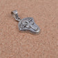 Beautiful Egyptian Thick Sterling silver Ankh Lotus pendant charm