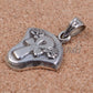 Beautiful Egyptian Thick Sterling silver Ankh Lotus pendant charm
