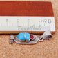 Egyptian Sterling Silver Inlaid Scarab Cartouch Pendant Charm