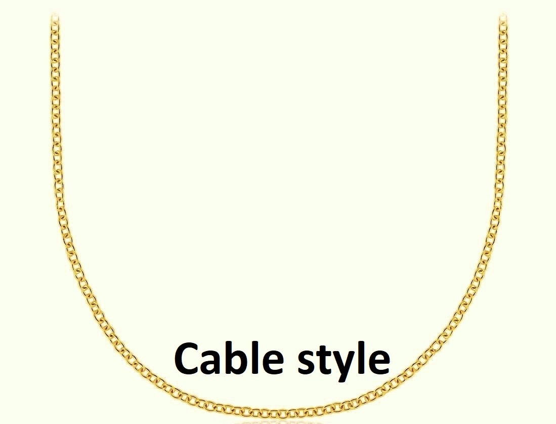 18K Solid Yellow Gold Chain - Necklace  Jewelry Supplies