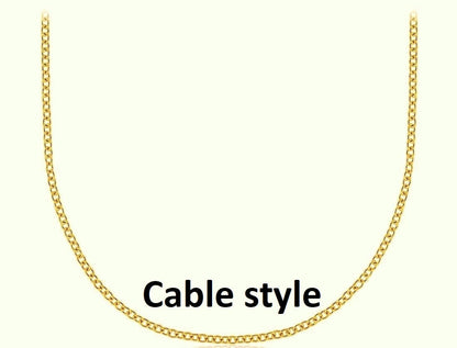 18K Solid Yellow Gold Chain - Necklace  Jewelry Supplies