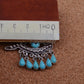 Large Egyptian  Unique Evil Eye  Bedouin Solid Steering Silver Eye Earrings