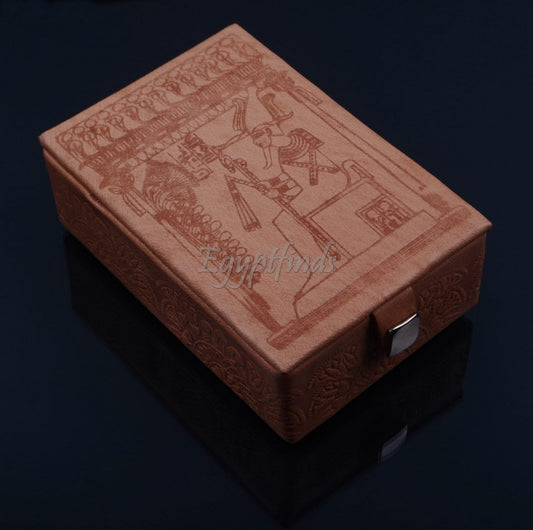 Amazing Egyptian Osiris Genuine Leather Jewelry Treasure Box