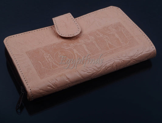 Egyptian LRG Genuine Leather Of Horus Isis Sekhmet & Thoth Wallet