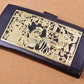 Egyptian Hand Made Genuine Leather Pharaoh And Nekhbet Women's Wallet Purse
