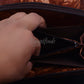 Egyptian Genuine Leather Hand made Leather Tut Wallet Purse W/Checkbook Cover