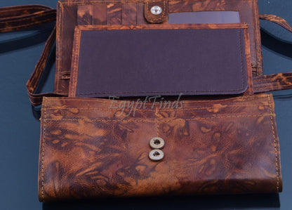 Egyptian HandMade Genuine Leather Life Key Cross Body Women's Purse