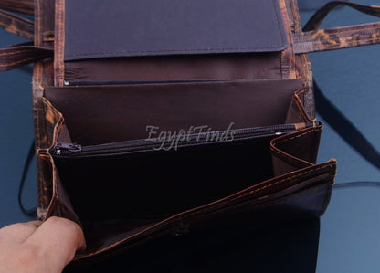 Egyptian HandMade Genuine Leather Life Key Cross Body Women's Purse