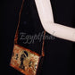Egyptian King Ramses Hunting Scene Genuine Leather Purse Bag