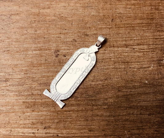 Egyptian Nefertiti Name Sterling Silver Cartouche Charm Penant  , WORLD WIDE Express Shipping,