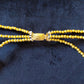 Large Egyptian White Beaded Cleopatra Necklace Collar With 9 Scarabs
