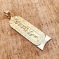 Egyptian Customized Winged Scarab Personalized 18K Gold Cartouche Necklace WORLD WIDE Express Shipping