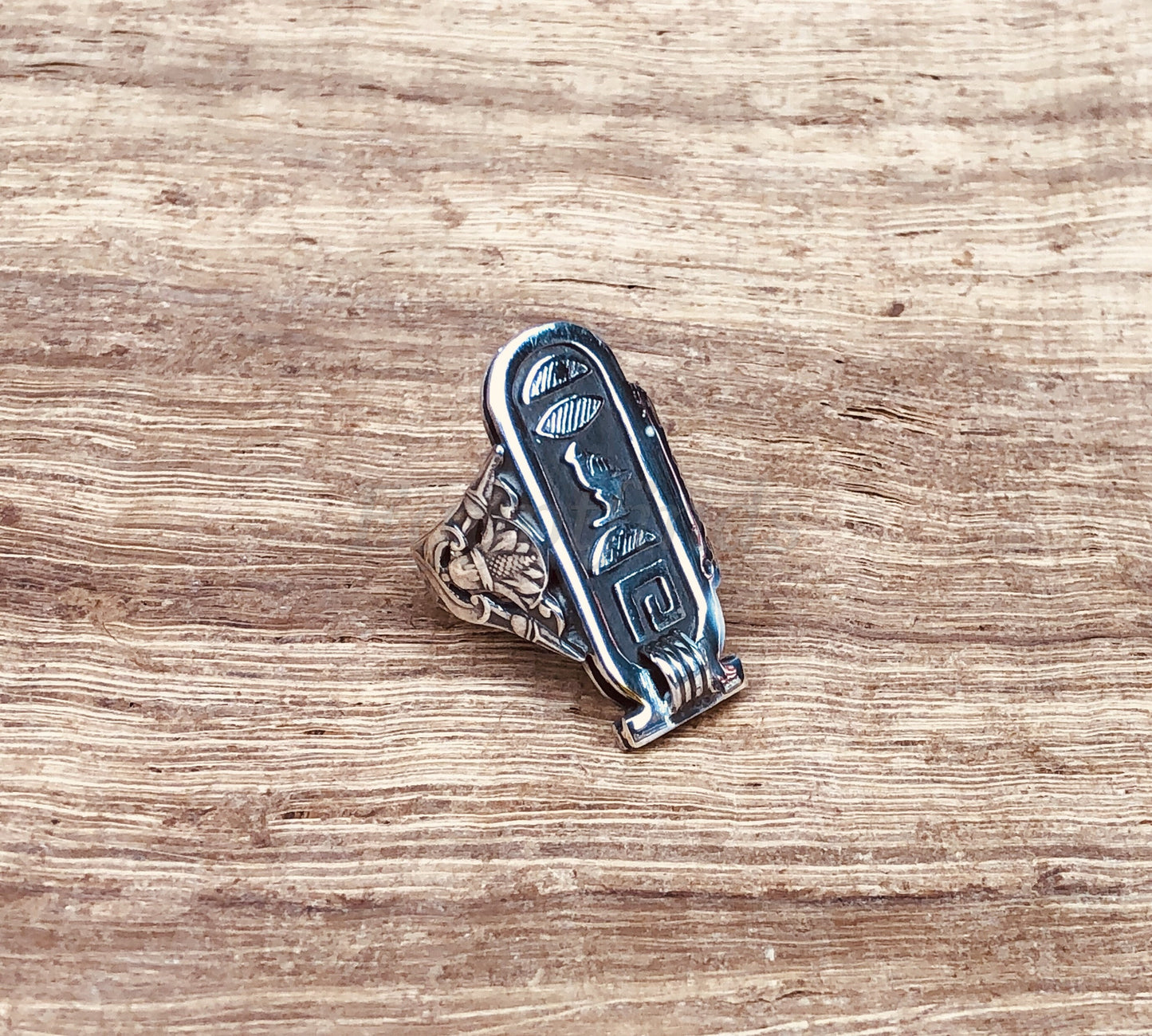 Egyptian Personalized Sterling Silver Name Cartouche Ring Express Shipping World Wide
