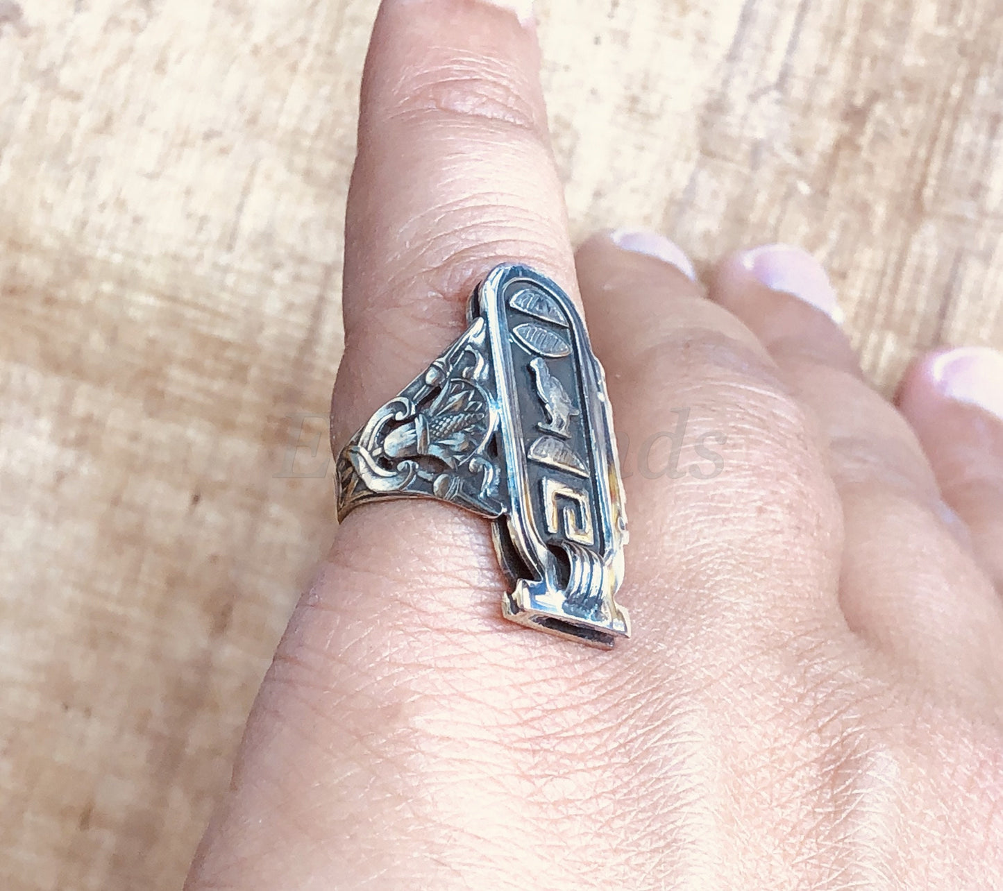 Egyptian Personalized Sterling Silver Name Cartouche Ring Express Shipping World Wide