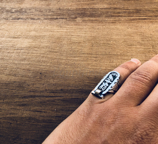 Egyptian Personalized Sterling Silver Name Cartouche Ring Express Shipping World Wide