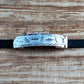 Put your name On Egyptian Personalized Solid Silver Cartouche In Leather Bracelet ,WORLD WIDE Express Shipping