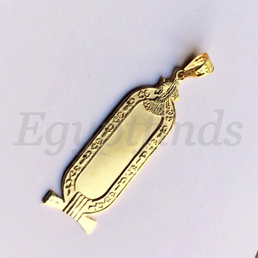 Egyptian Customized Cleopatra Cartouche Personalized 18K Gold Cartouche Pendant Necklace WORLD WIDE Express Shipping