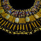 Beautiful Egyptian Hand Made 16 Scarabs Mummy bead Cleopatra Collar Necklace