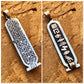 Egyptian Personalized Sterling Silver Cartouche With Glyphs On The Back With 9K Letters,10 characters Name Cartouche Charm