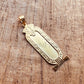 Egyptian Customized Lotus Personalized 18K Solid Gold Cartouche Necklace Hieroglyphic Name