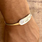Egyptian Wide Customized Handmade Solid Silver Cartouche Bracelet