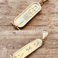 Double Sided 18K Solid Gold Cartouche Egyptian Customized Cartouche Up to 4 Letters(Get a name on each side ) Pendant Charm