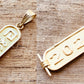 Double Sided 18K Solid Gold Cartouche Egyptian Customized Cartouche Up to 4 Letters(Get a name on each side ) Pendant Charm