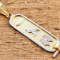 18k Solid Gold Cartouche pendant, Your Name Converted into Ancient Egyptian Hieroglyphic or English or arabic language, Authentic Egyptian