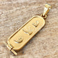 18k Solid Gold Cartouche pendant, Your Name Converted into Ancient Egyptian Hieroglyphic or English or arabic language, Authentic Egyptian