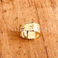 Egyptian Customized 18k Solid Gold Cartouche Ring Personalized in English & Hieroglyphs up to 10 Letters