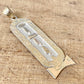 Egyptian Customized Winged Isis Cartouche With 9K Gold Frame And 9K Letters Charm Personalized Cartouche