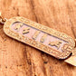 Egyptian Customized Winged Scarab Cartouche With 9K Gold Frame And 9K Letters Charm Personalized Cartouche Pendant