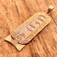 Egyptian Customized Winged Scarab Cartouche With 9K Gold Frame And 9K Letters Charm Personalized Cartouche Pendant