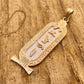 Egyptian Customized Tutankhamun Cartouche With 9K Gold Frame And 9K Gold Letters, Pendant WORLD WIDE Express Shipping