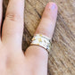 Egyptian Personalized Sterling Silver With 9K Gold Frame And Letters Cartouche Ring Express Shipping World Wide